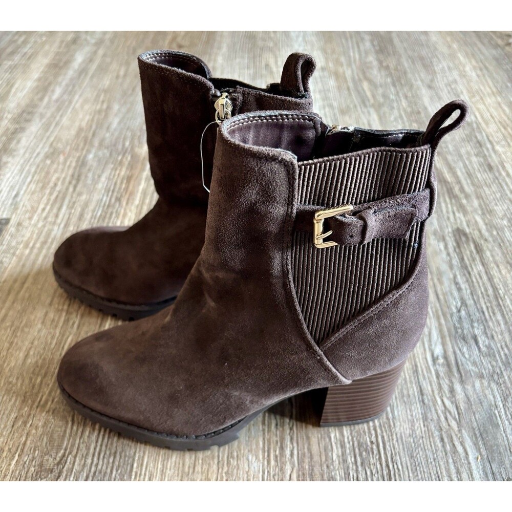Blondo Tobi Waterproof Brown Chocolate Suede Chelsea Boot Bootie Women’s Size 7 - Picture 4 of 10